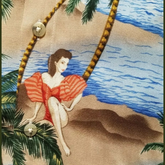 Campia Moda Mens 2XL Rayon Short Sleeve Button-Up - Picture 8 of 8